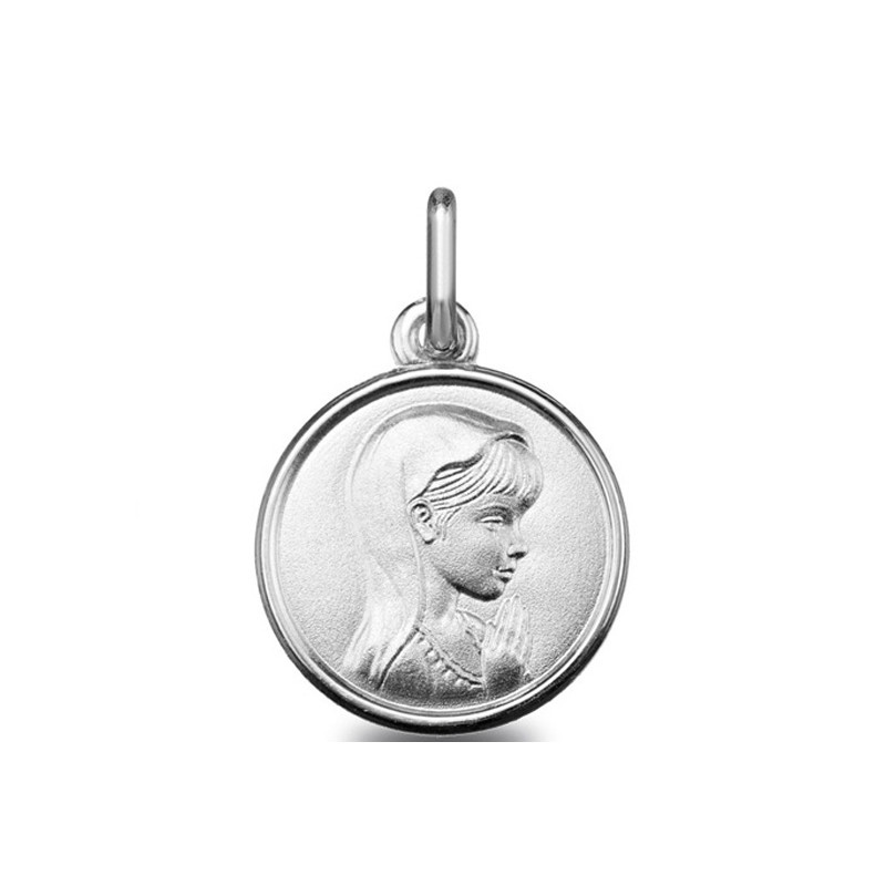 Vierge jeune - Médaille baptême or | Carat et Moi