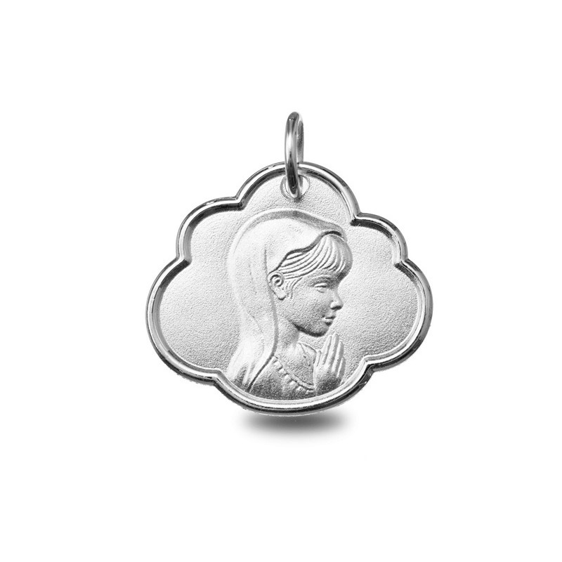 Vierge jeune - Médaille baptême or | Carat et Moi