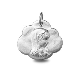 Vierge jeune - Médaille baptême or | Carat et Moi