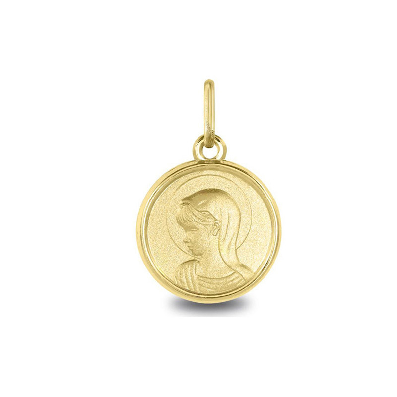 Vierge jeune - Médaille baptême or | Carat et Moi