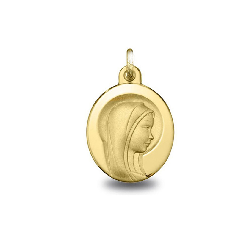 Vierge jeune - Médaille baptême or | Carat et Moi