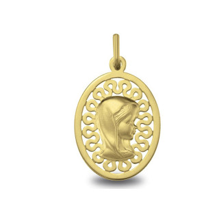 Vierge jeune - Médaille baptême or | Carat et Moi