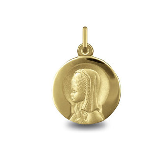 Vierge jeune - Médaille baptême or | Carat et Moi