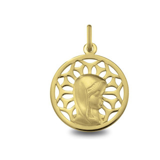 Vierge jeune - Médaille baptême or | Carat et Moi