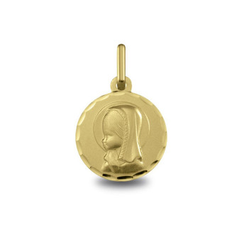 Vierge jeune aureolee - Médaille baptême or | Carat et Moi