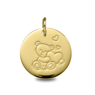 Ourson - Médaille baptême or | Carat et Moi