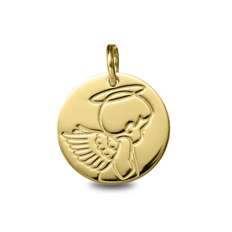 Ange jeune - Médaille baptême or | Carat et Moi