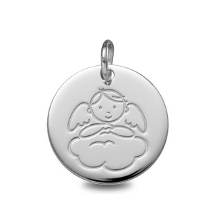 Ange jeune garçon - Médaille baptême or | Carat et Moi