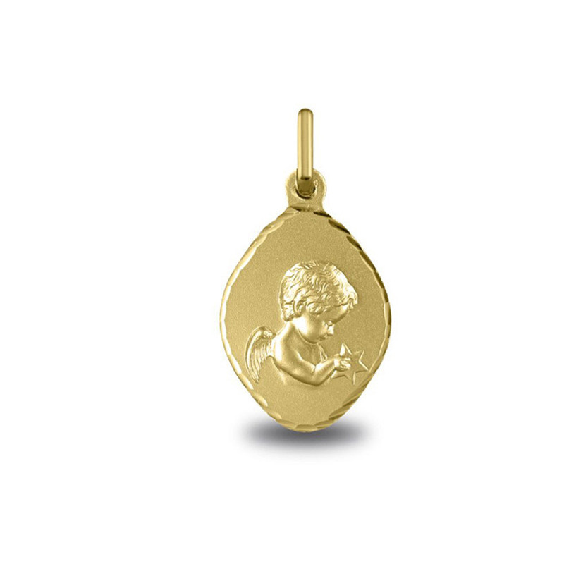 Ange etoiles - Médaille baptême or | Carat et Moi