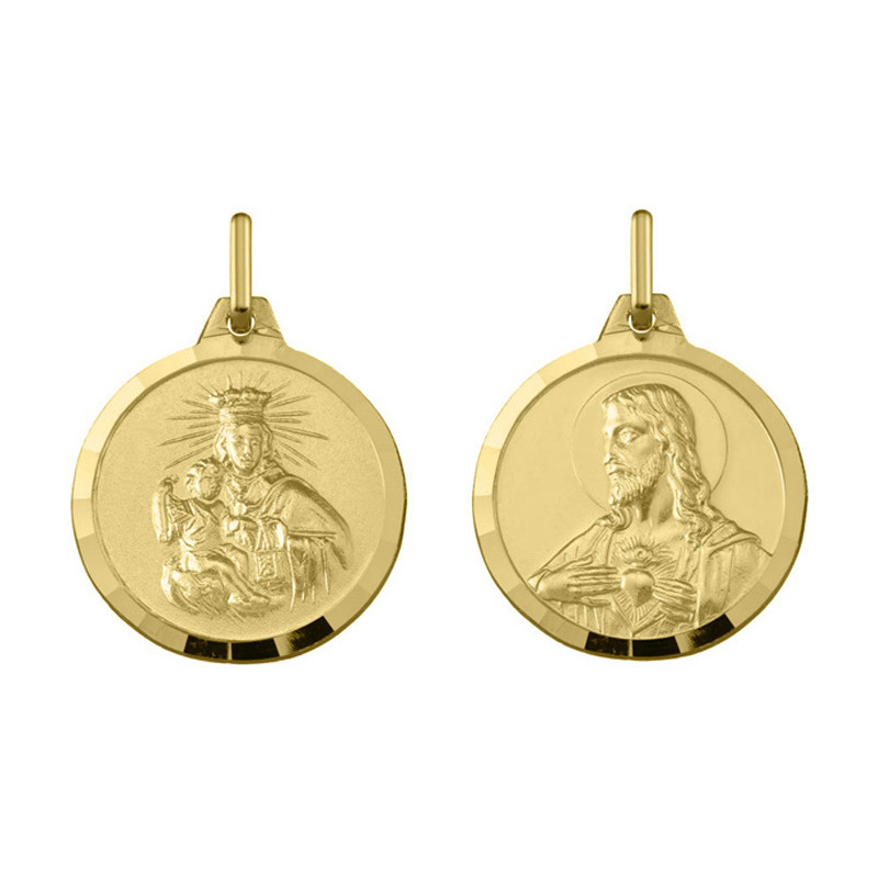 Médaille Scapulaire Sacre Coeur | Carat et Moi