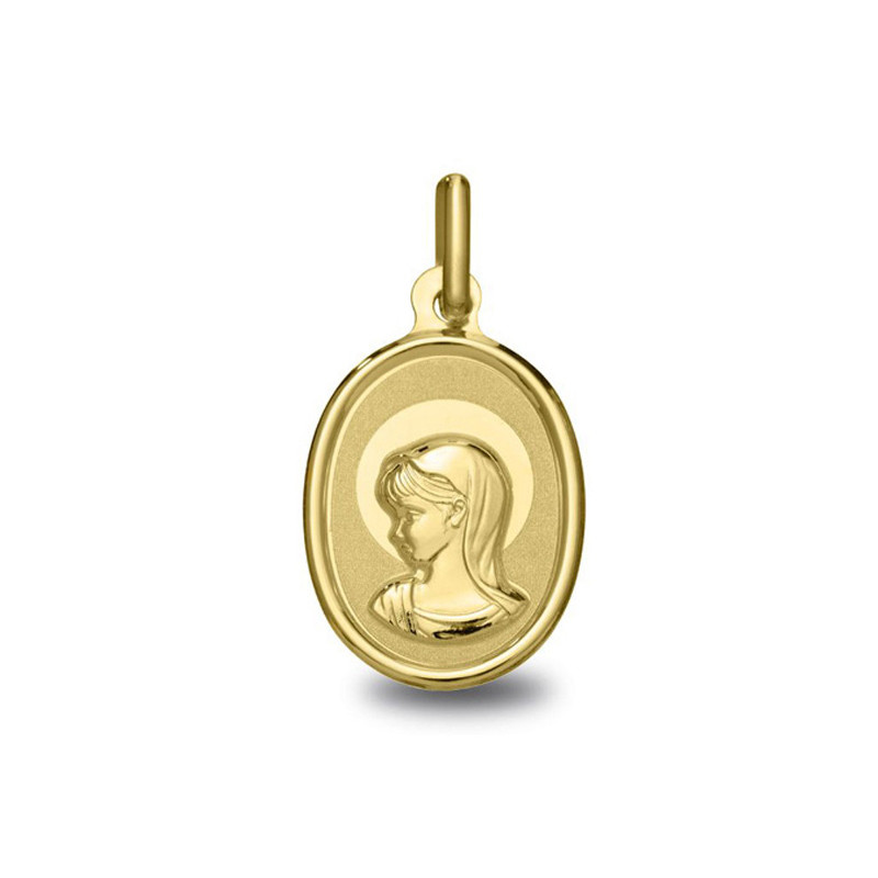 Médaille Vierge jeune aureolee | Carat et Moi