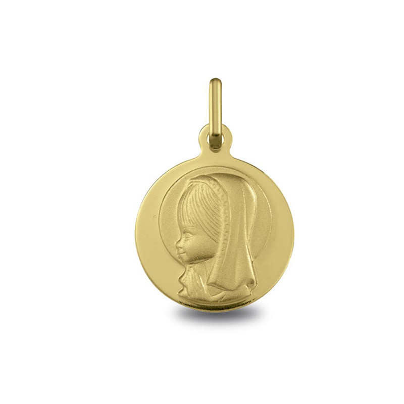Médaille Vierge jeune aureolee | Carat et Moi