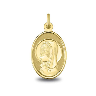 Médaille Vierge jeune aureolee | Carat et Moi
