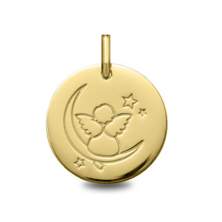 Médaille Ange et Lune | Carat et Moi