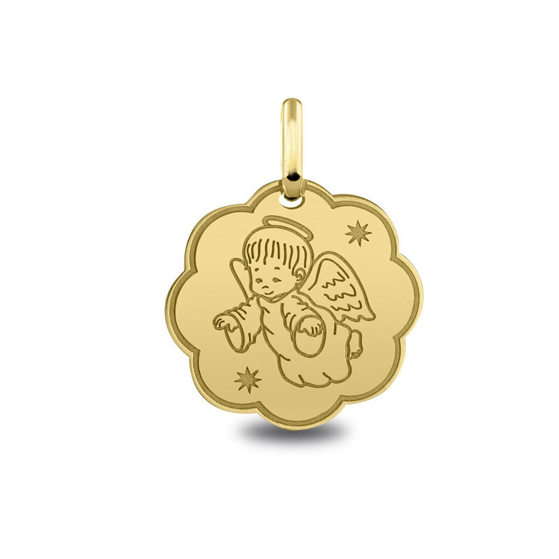 Médaille Ange Étoiles | Carat et Moi