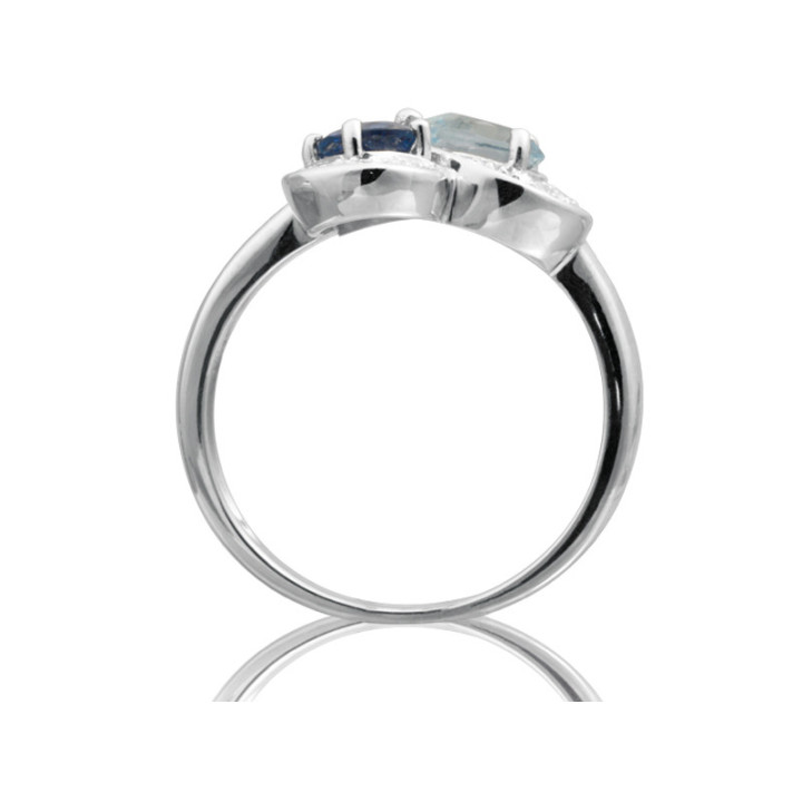 Atalante - Bague or blanc saphir et diamant