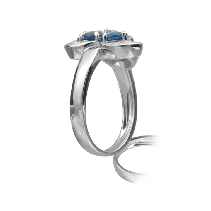 Atalante - Bague or blanc saphir et diamant